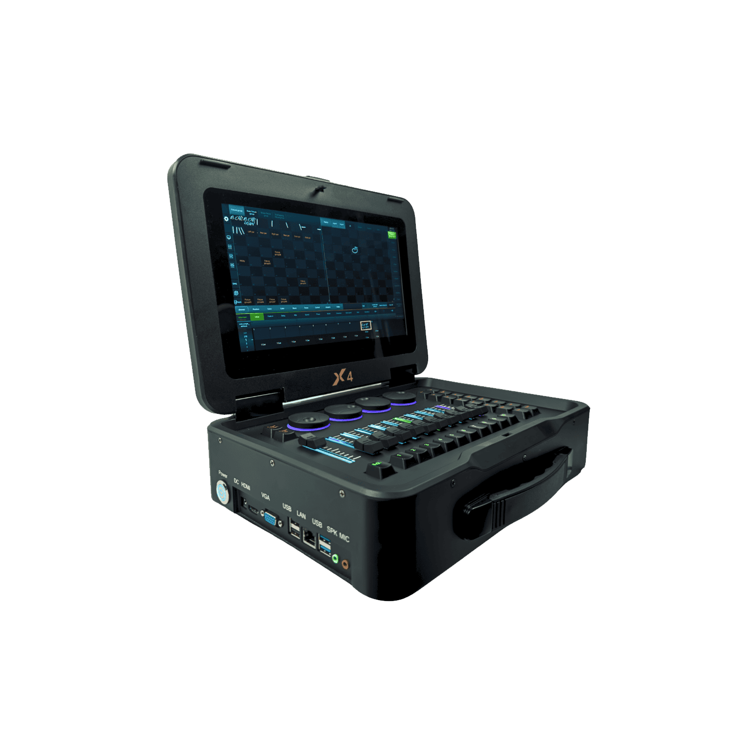 LAMPO-baton-x4-Centralina-luci-professionale-4-universi-con-borsa-di-trasporto-kingkong